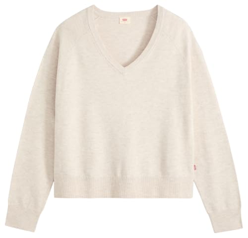 Levi's Super Soft Vneck Pullover Oatmeal Heathe – Ansicht 5