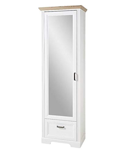 Preisvergleich Produktbild Froschkönig24 Jasmin Garderobenschrank Dielenschrank Garderobe Flur Pinie hell / Eiche