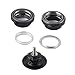 RiToEasysports Headset, Aluminum Alloy 34mm Headset for 28.6mm Straight Steerer Fork Bearing (Black) 1 1/8 Headset Threadless
