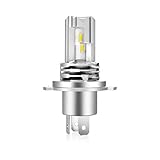 XELORD バイク用LEDヘッドライト H4 Hi/Lo切替 一体型 ledバルブ CREEチップ搭載 6500K ホワイト 車検対応 DC9-32V ファンレス 1個入