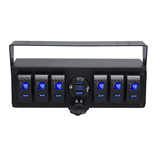Panneau interrupteur pour camping-car et van aménagé avec voltmètre et chargeur USB 12V
