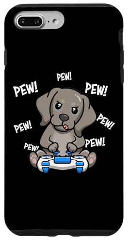 Cute Kawaii Kids Boys Girls Pew Video Gamer Weimaraner Lover �X�}�z�P�[�X iPhone 7 Plus/8 Plus �p