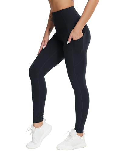 THE GYM PEOPLE Women's High Waist Yoga Pants Buttery Soft Stretchy Tummy Control Workout Athletic Leggings with Pockets