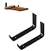 NWHJ Lot de 2 équerres à Fixer au Mural industrielles Robustes pour étagère Flottant, Supports d’Angle pour Tablette Rustique Industriel, Forte capacité 50kg