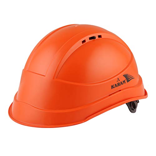 KARAM PN545 Safety Helmet for Men Industrial & Construction Helmet | Slider Type Adjustment with Adjustable Chin Strap | Ventilation & Side Slot for Attachment | EN Certified Hard Hat | Chrome Orange (B07YYHQJ1M) Amazon Price History, Amazon Price Tracker