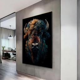 Tableau sur toile de bison 21x30cm pour décoration murale moderne