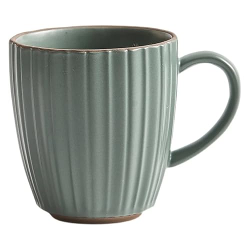 セラミックコーヒーカップ 子供用 かわいい ペア ドリンクカップ 家庭用 クリエイティブ(Green)