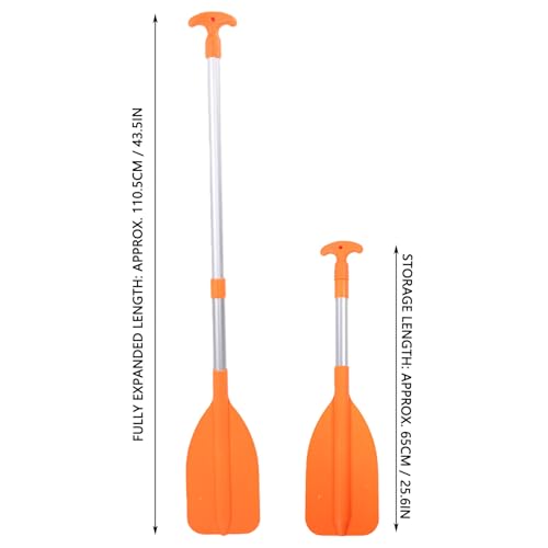 Remo de kayak para niños con eje de aluminio y pala de canotaje ajustable 7