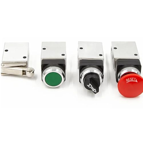 Commande pneumatique manuelle bouton poussoir MOV-03 vanne mécanique PT 1/8