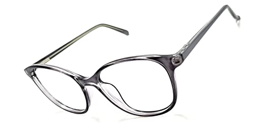 Armação Óculos Feminino Geek Redondo Lentes Sem Grau Yf-8026 (Cinza)