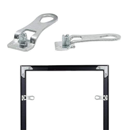 Metal Frame Euro D-Ring Picture Hangers - 12 Pack - for Open-Type Frame Channels