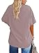 Fisoew Women's Plus Size T Shirts Oversized Tees Summer Half Sleeve Crew Neck Tunic Tops Gray Purple