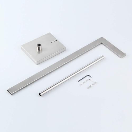 GERZWY Toilet Paper Holder Free Standing with Reserve, SUS 304 Stainless Steel Lavatory Tissue Roll Holder Floor Stand Storage Brushed Finish DZY004-LS by GERZWY - Image 4