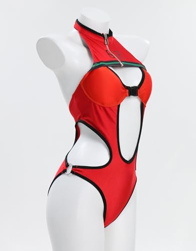 haikyuu Women Anime Swimsuit One Piece Swimsuit Cutout High Neck Bathing Suit Tummy Control Swimwear Cosplay Bodysuit4