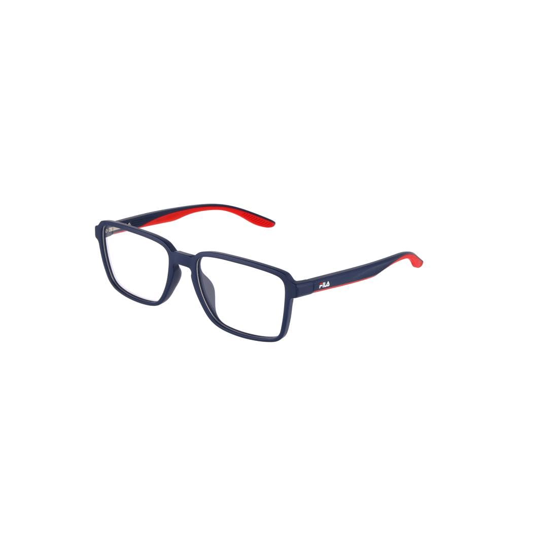 FILA Brille mit Sehstärke für Herren optional mit Sonnenbrillentönung oder Blaulichtfilter, Quadratisch, gefertigt aus Metall (inklusive Brillenetui)