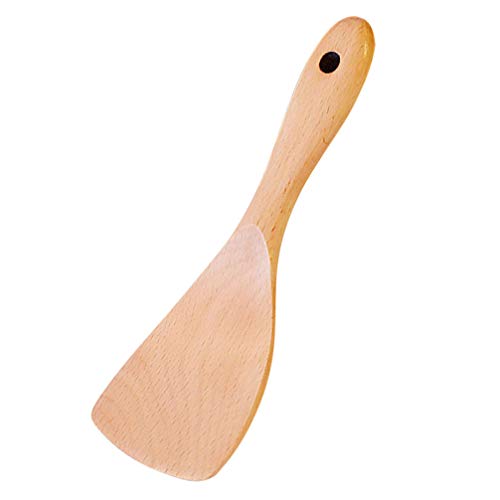 Housoutil Pagaie de Riz en Bois Cuillère à Riz Antiadhésive Spatule de Cuiseur à Riz Scooper de Mélange de Riz Gadge de Cuisine Cuillère à Riz Pagaie Résistante à La Chaleur pour La Maison Cover