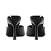 Wnshonzy Heeled Sandals For Women Pointed Open Toe High Heels Black Stiletto Pumps Mule Vintage Dressy Fashion Slip on Summer Casual Simple Sexy Trendy Slingback