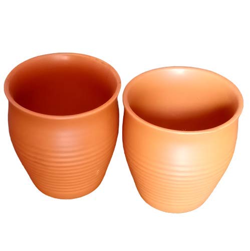 Aditya Blue Art Pottery Ceramic Quartz Handmade Designer Handpainting Tea Coffee Kullad 2 Pieces Set