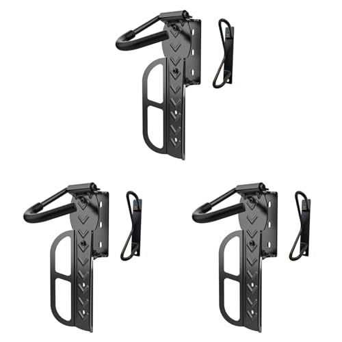 KEALLANS 3 Confezione Portabiciclette Girevole per Montaggio A Parete per Garage Ganci per Bici per Portabiciclette da Garage Portabiciclette Verticale