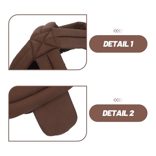 Gorro protector anticaídas ajustable acolchado para ancianos color marrón 3