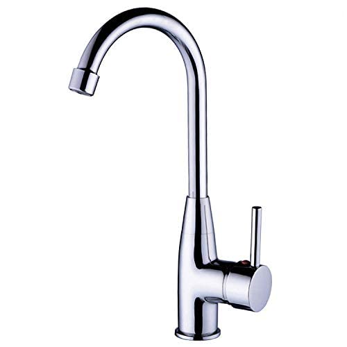 Robinet d'évier de cuisine en cuivre mitigeur eau froide rotatif