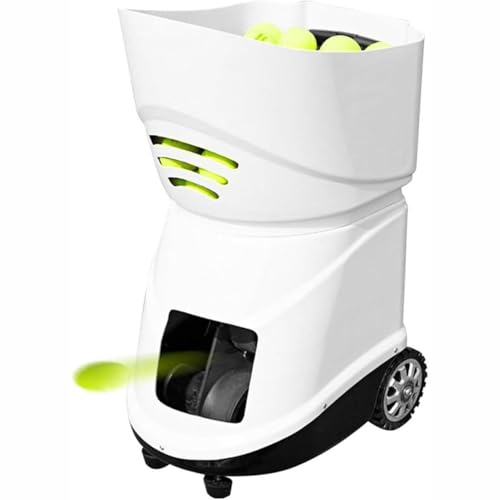 MAHWER Portable Tennis Ball Machine, Tennis Automatic Launcher Electronic Tennis Ball Tosser Built-in Battery, 6-8H Runtime Hours Play, Up to 150 Balls Capacity