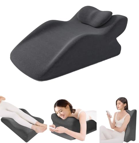 Wedge Pillow for Bed Adult, Bed Pillow Rest for Bed Sitting up, Adult Memory Foam Pillow for Back Support Reading, Acid Reflux, Snoring, for Sleeping Elevating Legs