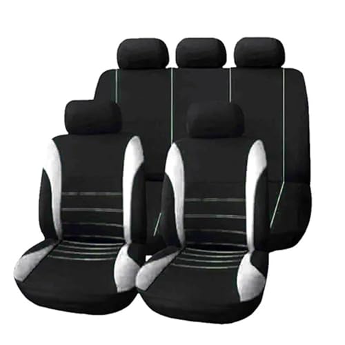 Housse de siège auto universelle gris protection siège avant arrière toutes saisons 9pcs