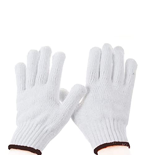 Guantes de algodón blanco para barbacoa y tareas de seguridad en el hogar o taller