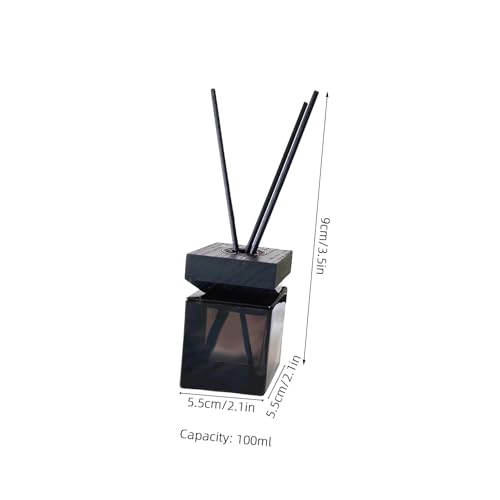Set Difusor Aromaterapia Vidrio Cuadrado 100ml miniatura 2