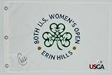 CHARLEY HULL SIGNED 2025 WOMENS U.S. OPEN GOLF FLAG ERIN HILLS PARIS ERIN HILLS AUTOGRAPH BECKETT AUTHENTICATION K87