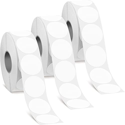 Étiquettes autocollantes thermiques rondes 3,8 cm blanches pour colis et logos - Lot de 4500
