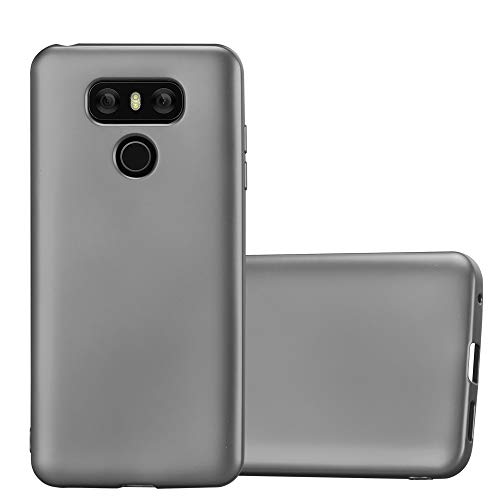 Cadorabo Funda para LG G6 en Metallic Gris - Cubierta Proteccíon de Silicona TPU Delgada e Flexible con Antichoque - Gel Case Cover Carcasa Ligera
