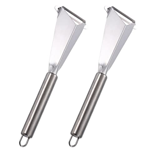 Kichvoe 2 Pcs en Acier Inoxydable Sculpture Couteau Triangulaire Forme Fruit Couteau Couteau Trancheur Outil de Sculpture de Légumes Alimentaires Moule à Sculpture de Moule à Sculpture de Cover