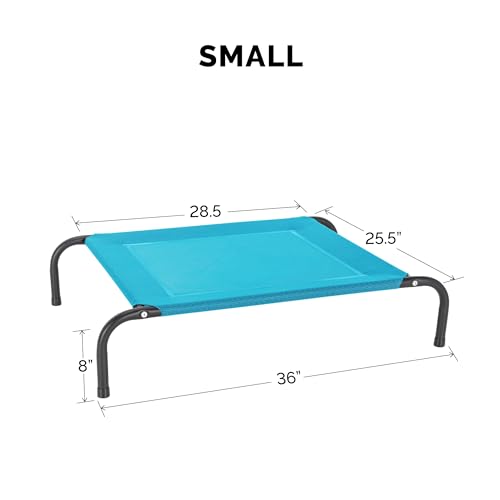 Image of FurHaven Elevated Pet Cots - Cooling & Breathable Nylon Mesh Hammock for Small Dogs & Cats /Easy-to-Assemble / / Durable and Reinforced /Perfect for Rest & Relaxation Outdoors - Capri Blue, Small