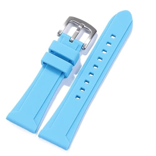 Bracelet poignet universel jaune 22mm en silicone souple anti-irritation