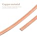 JUMPLAWN Pure Copper Flat Bar 1mm x 5mm x 1 Meter DIY Craft Copper Strip for Battery Connection Bus Bar for Industrial and Scientific Use