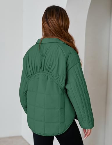 Daacee 2025 Oversized Lightweight Quilted Pullover Jacket for Women Half Zip Up Puffer Jackets Padded Outwear XS-2XL4