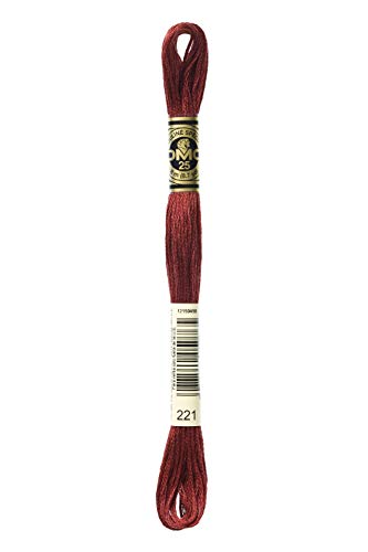 Image of DMC 117-221 Six Strand Embroidery Cotton Floss, Dark Shell Pink, 8.7-Yard
