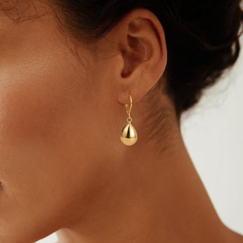 Silver/Gold Teardrop Earrings for Women,925 Sterling Silver Waterdrop Tear Drop Dangle Earrings Hypoallergenic, Silver Teardrop Leverback Dangle Earrings for Women Jewelry4