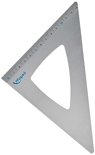 MAPED Equerre 45 degrés Aluminium Hypothénuse 21 cm