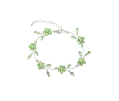 Image of Faship Gorgeous Rhinestone Crystal Floral Necklace Earrings Set