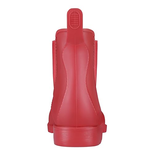 image for Asgard Women's Ankle Rain Boots Waterproof Chelsea Boots, Red 36 (Size