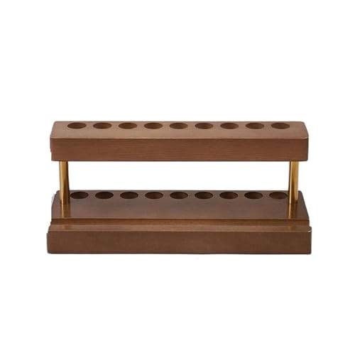 Pot à crayon organiseur de bureau multifonction en bois marron pour stylo