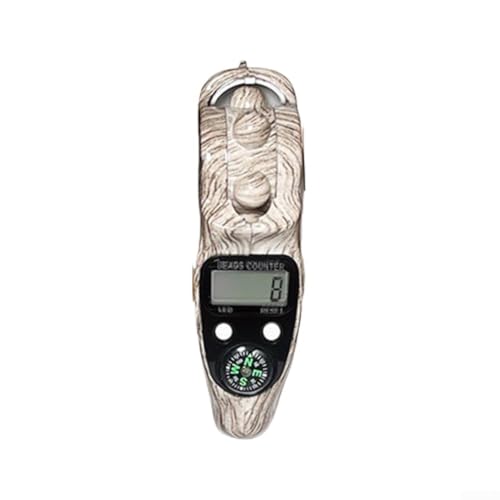 Contador digital de cuentas de oración electrónico con pantalla LCD, diseño de grano de madera portátil para meditación y yoga (nacimientos blancos)