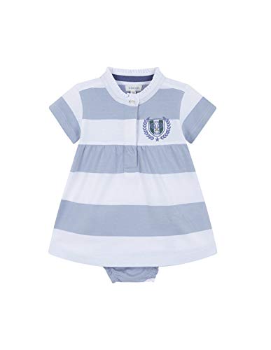 Gocco Vestido Polo Manga Corta Vestido, Bebé-Niñas, Azul (Azul AC), 80 (Tamaño del Fabricante:9/12)