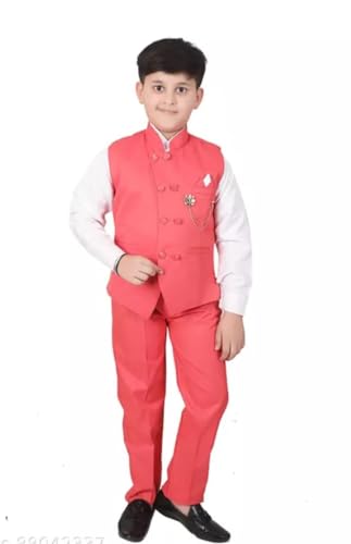 Image of Akshita Trading Kids Shirt, Waistcoat and Pant for Boys