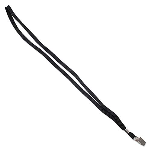Advantus 36-Inch Safety Lanyard for ID Cards/Badges, Clip Style, Black, Box of 24 (75403)