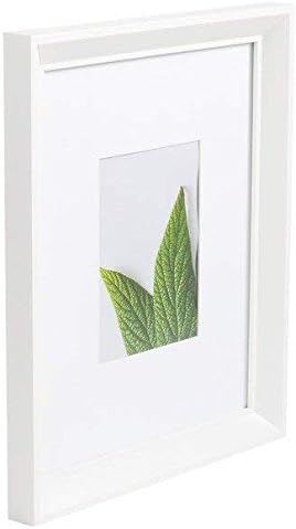 Vista Daintree 11 x 14 Wall Picture Frame, Wide Bevel in Soft White, Wide Mat w 5 x 7 Opening
