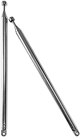 Radio Antenna, FM Portable Telescopic Antenna TV Radio DAB AM/FM Stereo Reception 7 Section (2 Pack)